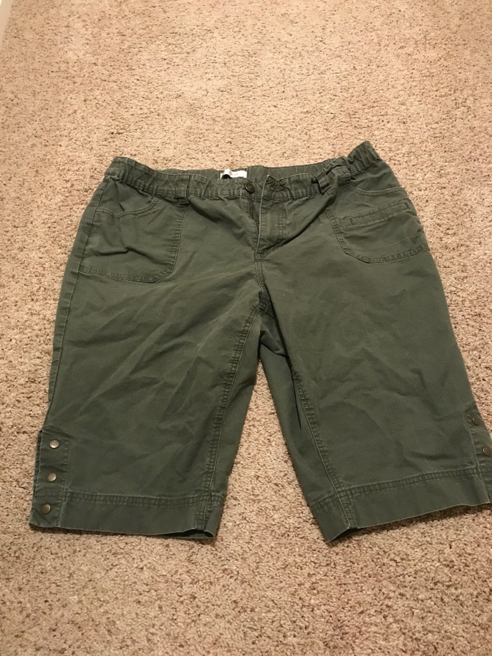 Long green shorts